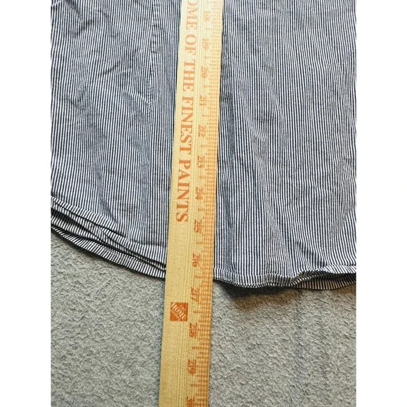 Ariat REAL Shirt Womens Medium Blue White Stripe Fitted Western Button Up